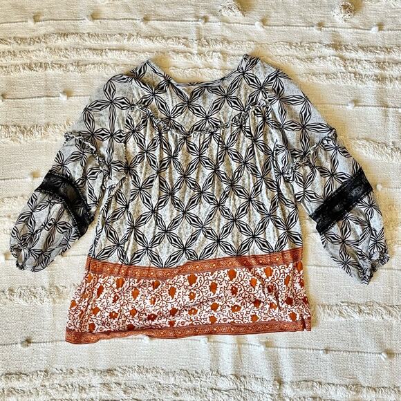 Anthropologie Embroidered Floral Semi Sheer Multicolor Blouse Small - Picture 15 of 15